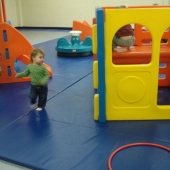 Evan Playing at the party