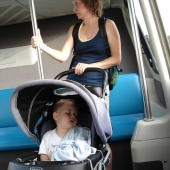 Evan and Amy on the Monorail