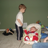 Evan, Hunter, and Aunt Julie