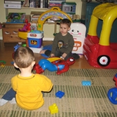 Evan and Nick playing