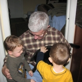 Evan, Grandad and Nick