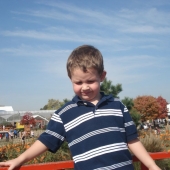 Evan on the hayride