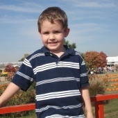 Evan on the hayride