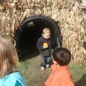 Evan running through the tunner