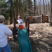 Evan on the slide