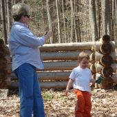 Grandma and Evan at the "playground"