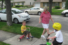 Riding the tricycle