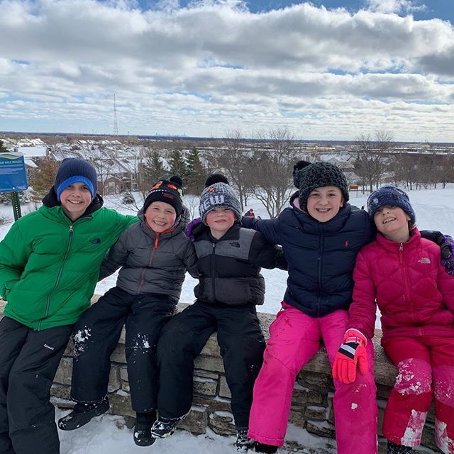 Fun sledding with friends!