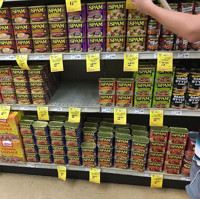 They sure lived their SPAM here in Hawaii!