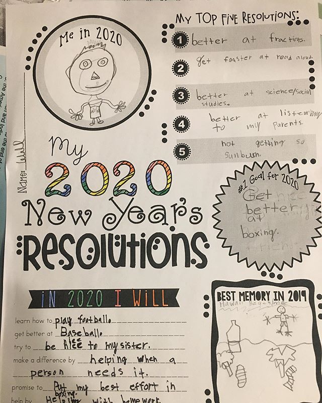 Will’s 2020 resolutions