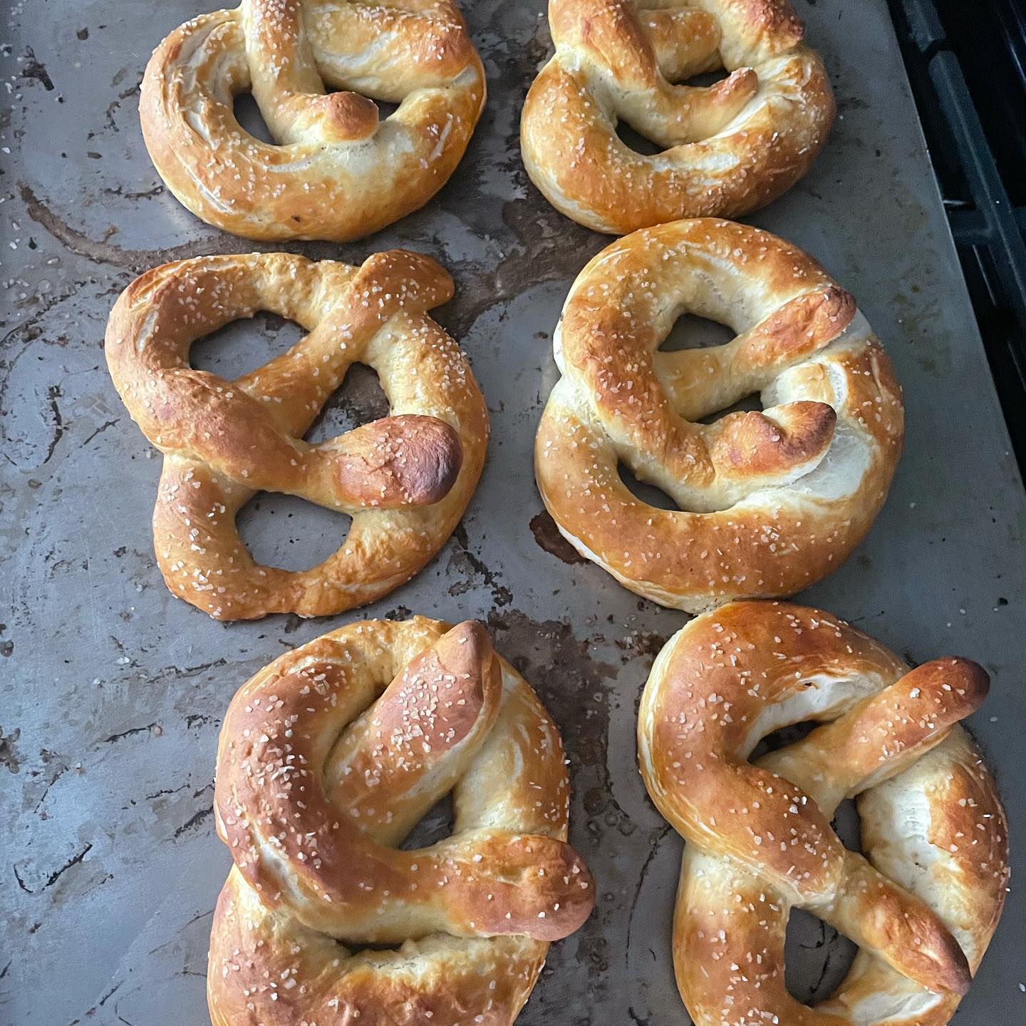 Homemade pretzels were a success!