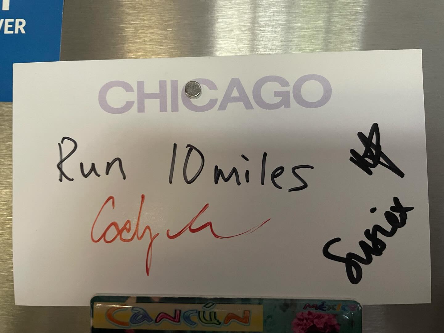 8 months ago I met and told my favorite Peloton trainer @susie_chan_  I would run 10 miles. I came home and signed up for this race and put together a training plan. Yesterday I ran the race and crossed the finish lines in Soldier Field. Thanks to all that supported me!